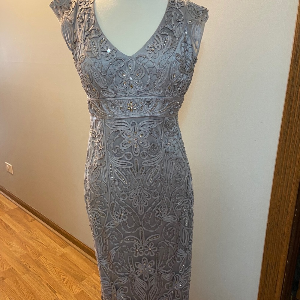 Gray/Silver Long Dress Gown